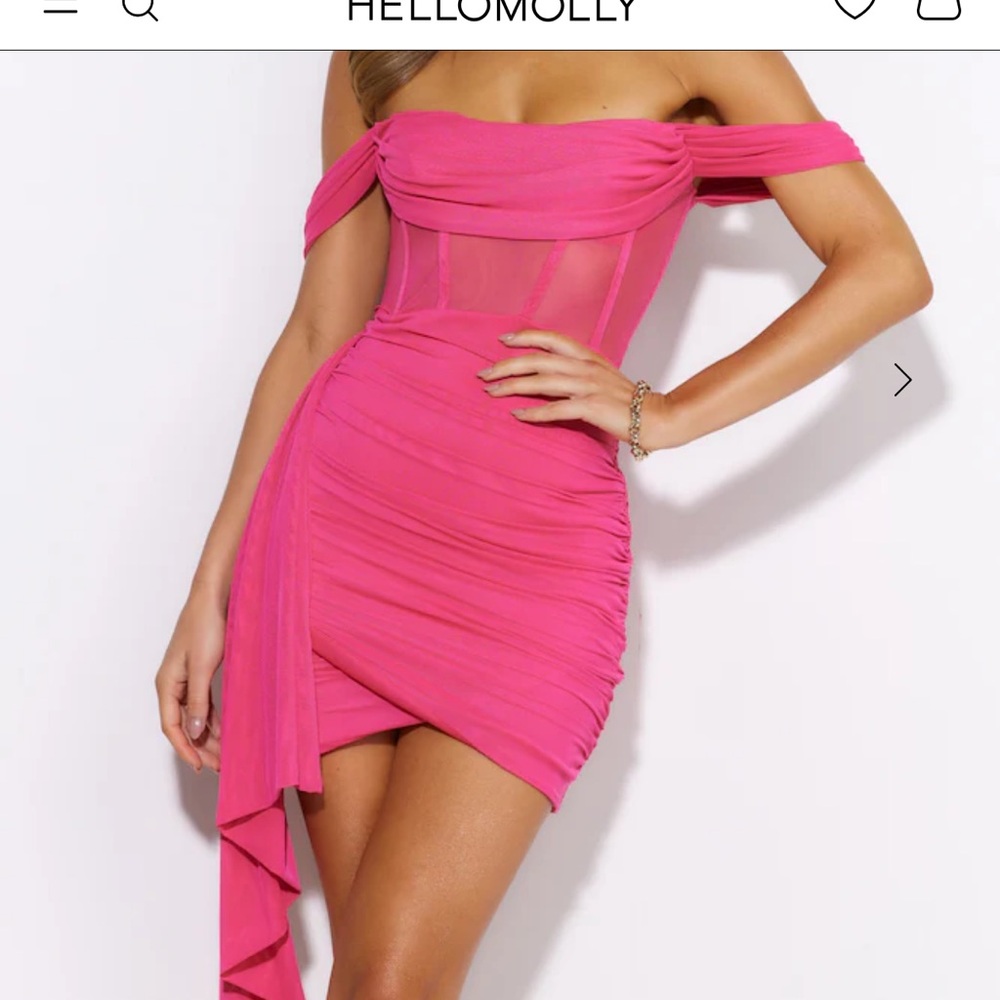 Hello Molly Pink Mini Dress